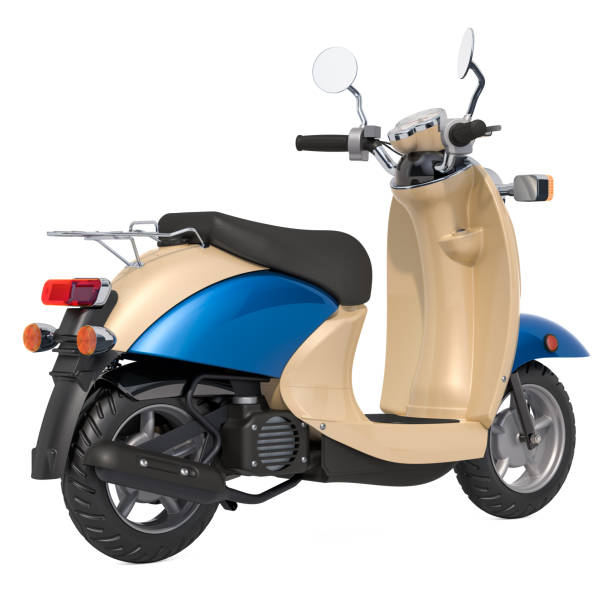 istock Retro classic scooter, moped. 3D rendering isolated on white background 1160455028