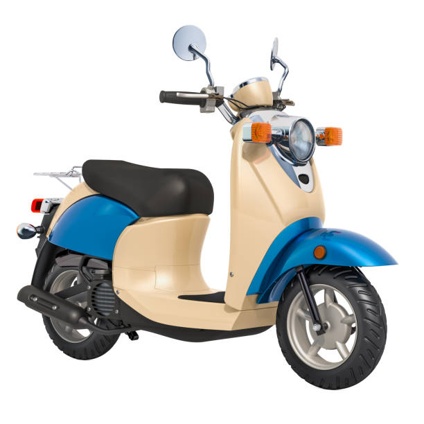 istock Classic Scooter or Electric Moped, 3D rendering isolated on white background 1160455055