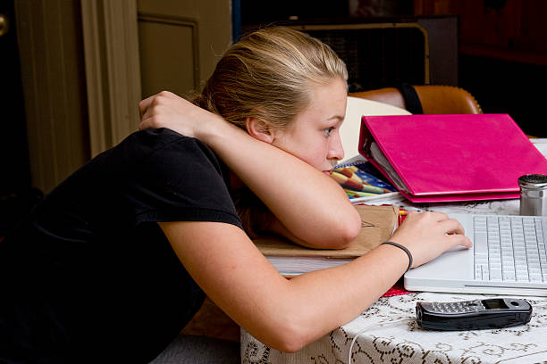 istock Teenage Girl doing Homework 116045689