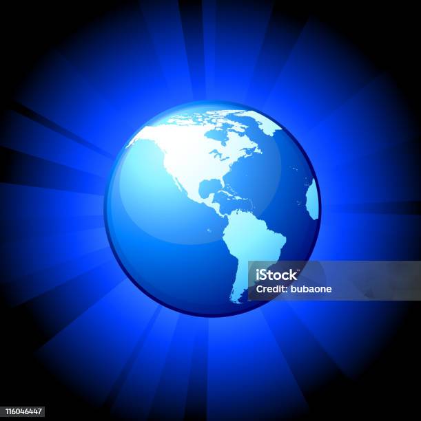 Globo Azul Sobre O Fundo De Vetor Royaltyfree Com Efeito De Brilho - Arte vetorial de stock e mais imagens de Aperfeiçoamento Digital