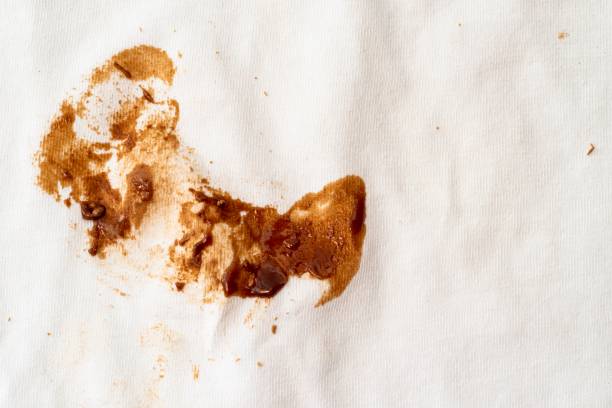 istock Stained white shirt with chocolate 1160466666