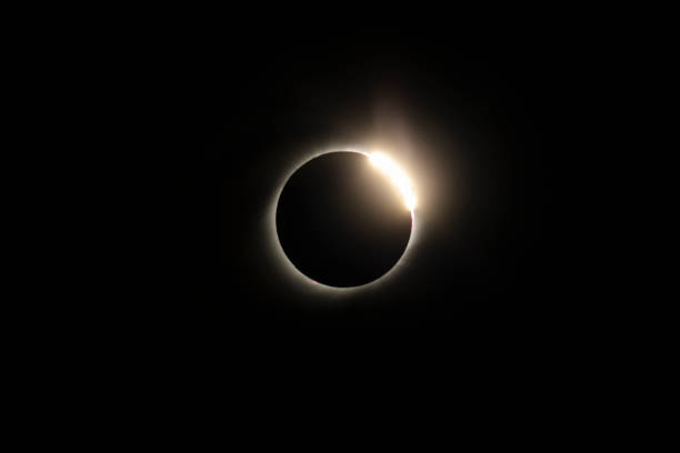 istock The Baily's beads effect and Diamond Ring effect during Total Solar Eclipse Chile 2019, amazing view of the Sun covered by the Moon during totality phase while the last sunbeams pass the Moon craters 1160469060