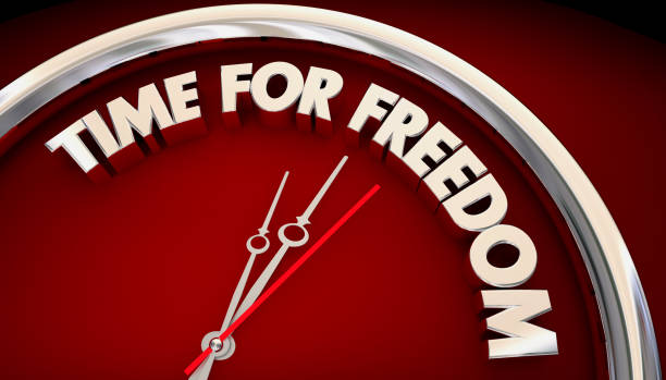 istock Time for Freedom Clock Liberation Self Determination 3d Illustration 1160472664