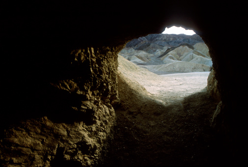 Exit of an old mine in Death Valley, California.