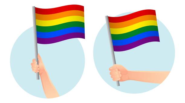 istock Lgbt flag in hand. Vector illustration of Lgbt flag 1160475503