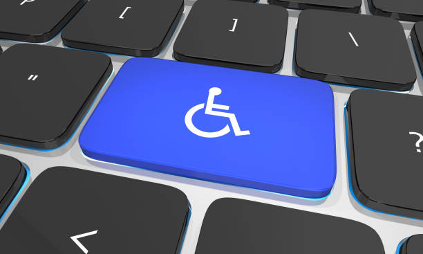 istock Wheelchair Disabled Person Symbol Disability Computer Keyboard Button Key 3d Illustration 1160475544