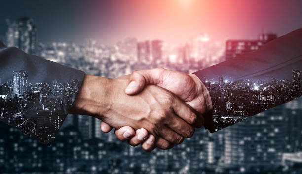 istock Double Exposure Image of Business and Finance 1160478954
