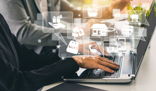 istock Shopping online and Internet money technology 1160479006