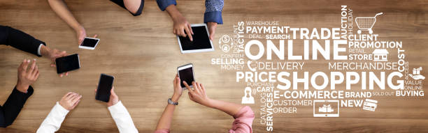 istock Shopping online and Internet money technology 1160479026