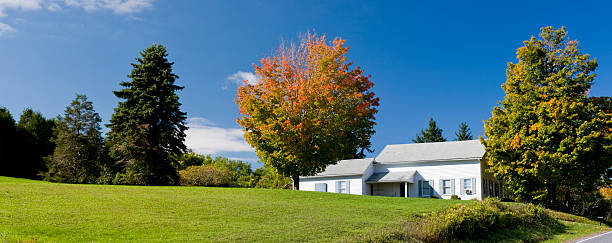 istock Country House in Autumn Panorama 116048335