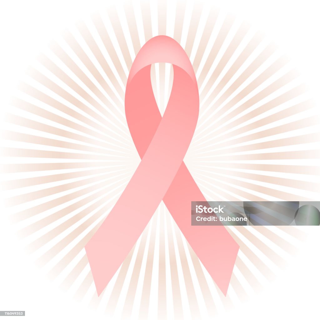 Cancro da mama com fita Brilho - Royalty-free Arrebol arte vetorial