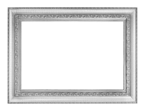 istock The antique silver frame on the white background 1160500971