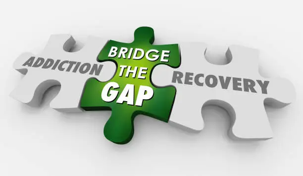 Photo of Addiction Recovery Treatment Bridge Gap Puzzle 3d Illustration