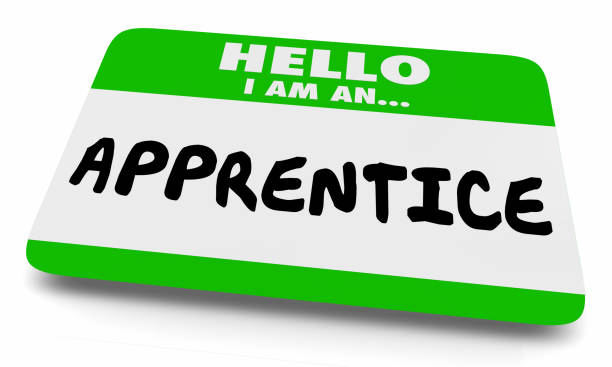 istock Apprentice Hello Name Tag Sticker Job Trainee 3d Illustration 1160501047