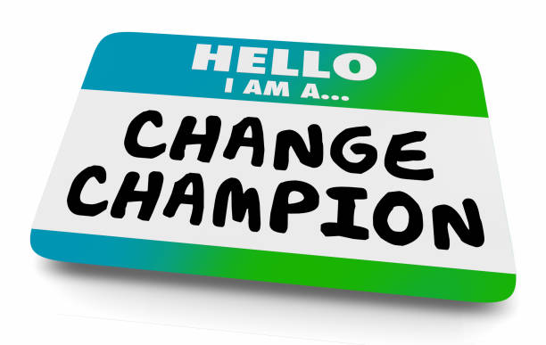 istock Change Champion Agent Name Tag 3d Illustration 1160501129