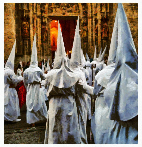 istock Penitents Holy Week Sevilla - digital photo manipulation 1160501162