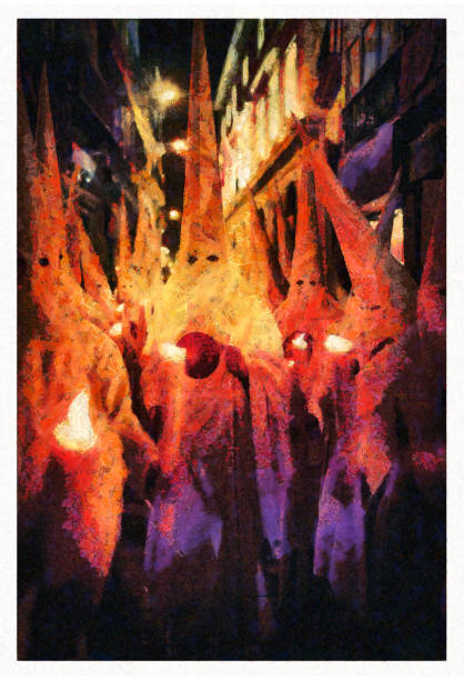 istock Penitents Holy Week Sevilla - digital photo manipulation 1160501960