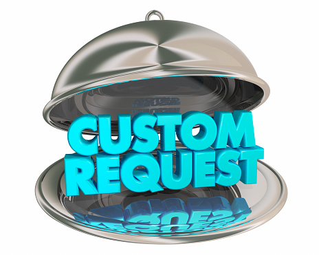 Custom Request Special Order Dinner Platter Plate Words 3d Illustration