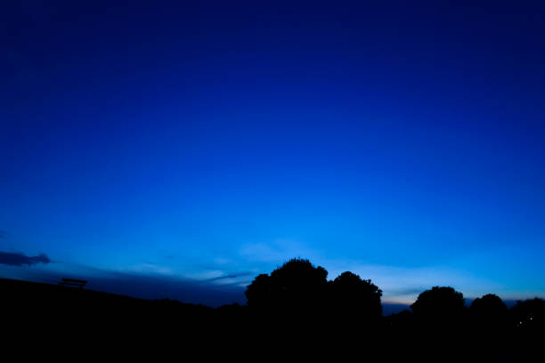 Twilight of Musashino Forest Park Twilight of Musashino Forest Park. Shooting Location: Mitaka City, Tokyo 丘 stock pictures, royalty-free photos & images