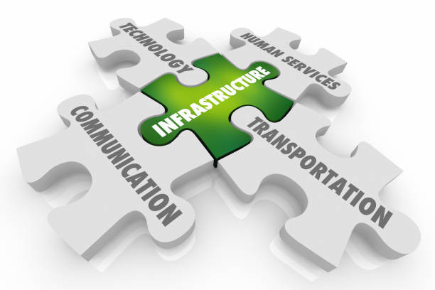 istock Infrastructure Communication Transportation Puzzle Pieces 3d Illustration 1160504370