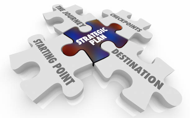 istock Strategic Plan Journey Checkpoints Destination Puzzle Pieces 3d Illustration 1160505864