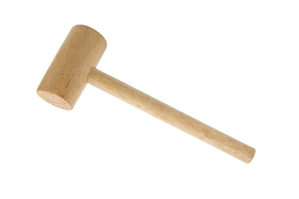 istock Hammer made of wood, carpentry tool. 1160507781