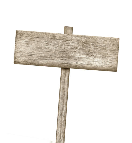 istock Wooden sign isolated on white 1160508632