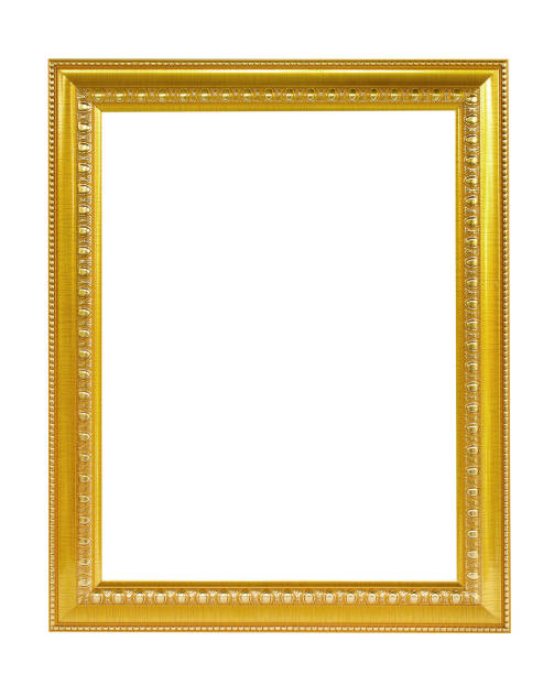 istock The antique gold frame on the white background 1160509171