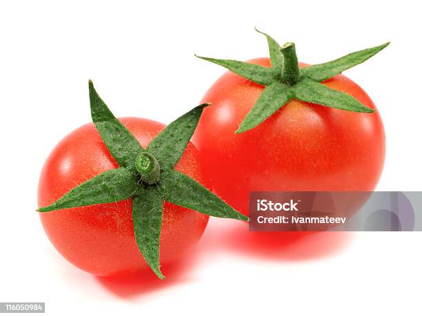 Foto de Tomates Cereja e mais fotos de stock de Branco - Branco, Comida, Comida e bebida