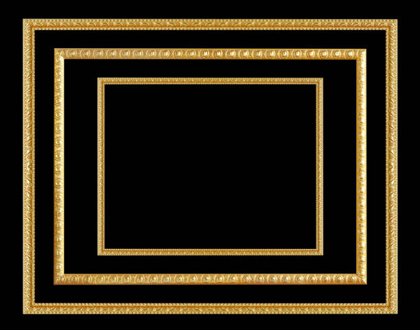 istock The antique gold frame isolated on  blabk background 1160509906