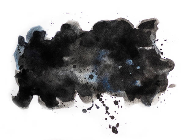 istock Abstract black watercolor on white background, abstract watercolor background, vector illustration 1160516516