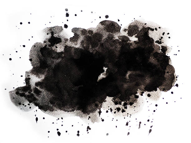 istock Abstract black watercolor on white background, abstract watercolor background, vector illustration 1160516581