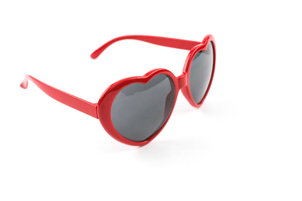 istock Red heart shaped sunglasses 1160519634