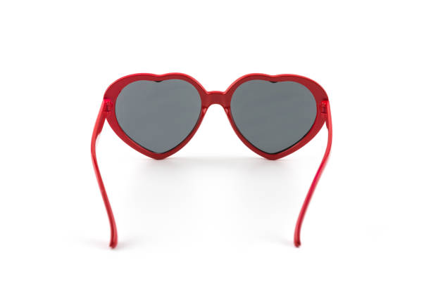 istock Red heart shaped sunglasses 1160519781