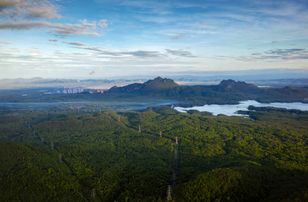 istock Aerial view, mountain, Mae Moh Lampang. 1160520326