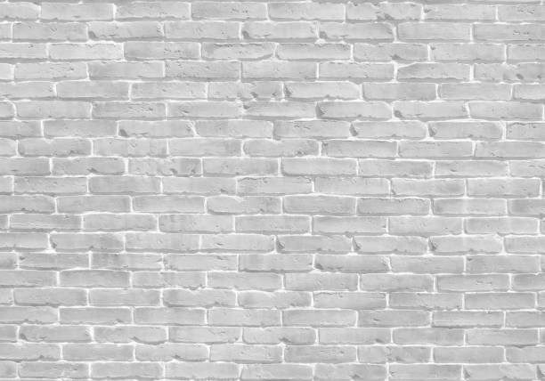 White brick wall texture. stock photo