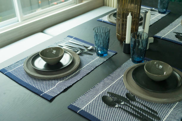 istock Modern grey plate on wood table at home. 1160525716