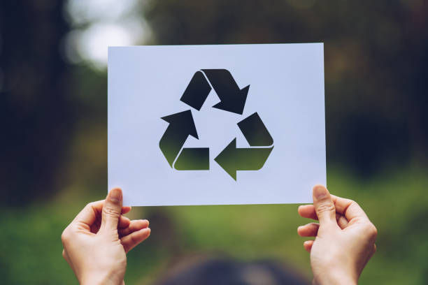 istock save world ecology concept environmental conservation with hands holding cut out paper recycle showing 1160531395