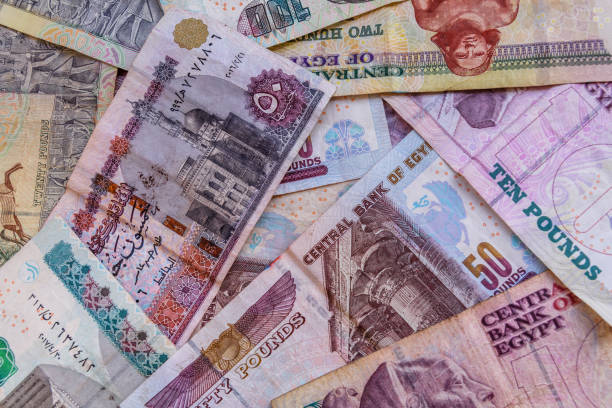 istock Heap of the different egyptian banknotes for background 1160534780