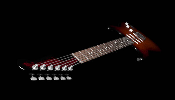 istock electric guitar on a black background 1160538821