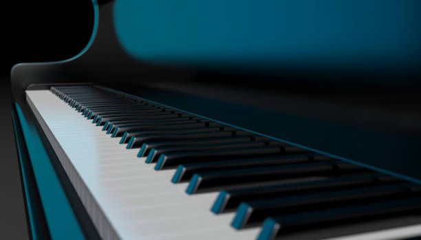 istock black gard piano on a dark background 1160538851