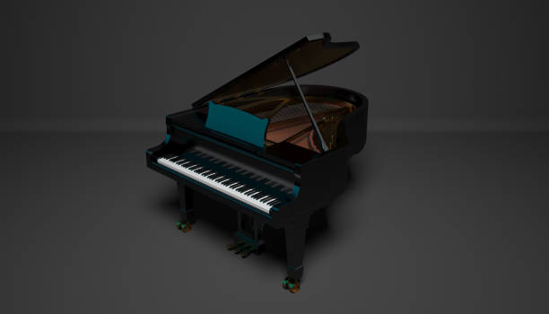 istock black gard piano on a dark background 1160538864