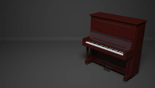 istock brown piano on a dark background 1160538899