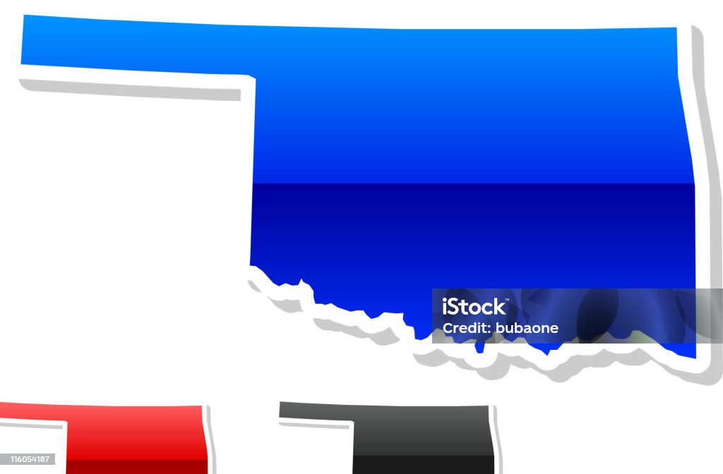 Oklahoma State à 3 couleurs - clipart vectoriel de Carte libre de droits