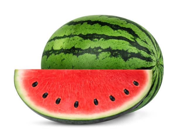 istock whole and slices watermelon fruit isolated on white background 1160543110