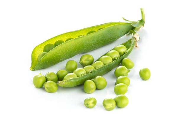 istock stalk of green peas on a white background 1160546027