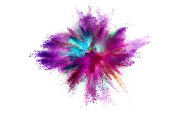 istock Explosion of colored powder isolated on white 1160546794
