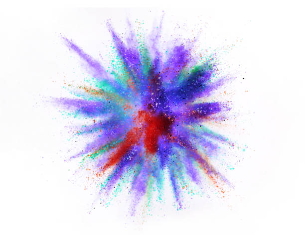 istock Explosion of colored powder isolated on white 1160546795
