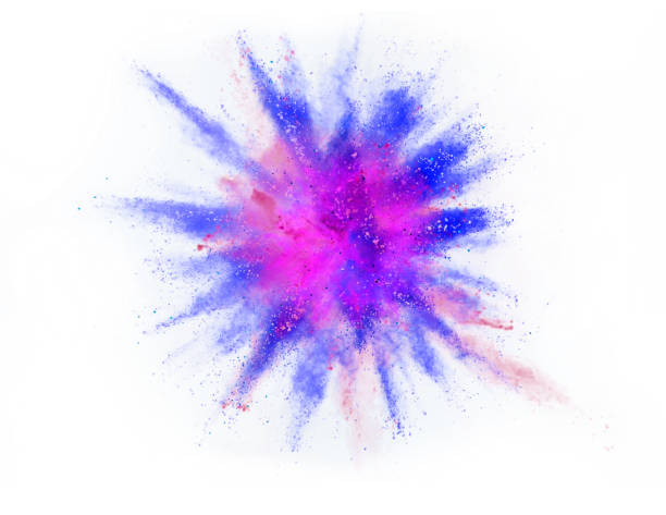 istock Explosion of colored powder isolated on white 1160546798
