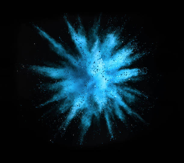 istock Explosion of colored powder on black background 1160546842